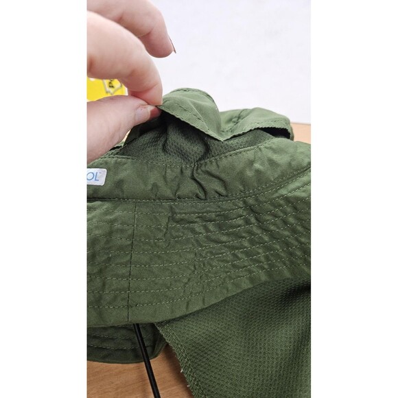 Red Head Hat Boonie Bucket Men/Women One Size Green Neck Flap Sun Hiking Fishing - Picture 7 of 11